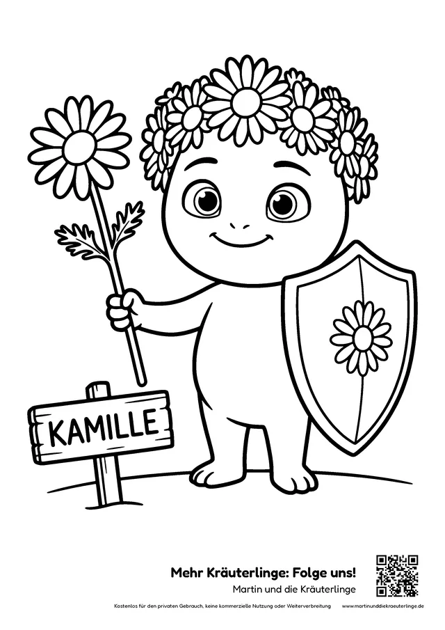 Vorschau Ausmalbild Kamille