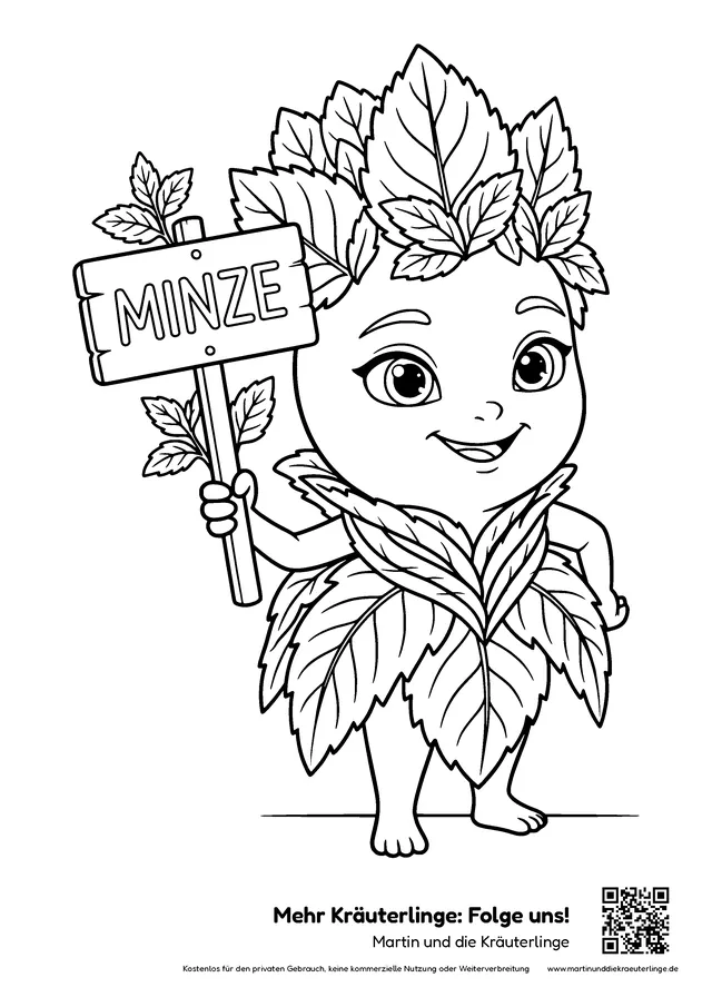 Vorschau Ausmalbild Minze